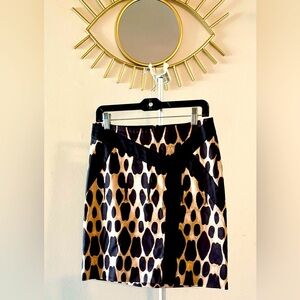 Aldolfo Dominguez designer cheetah print lined zipper back mini skirt EU size 40
